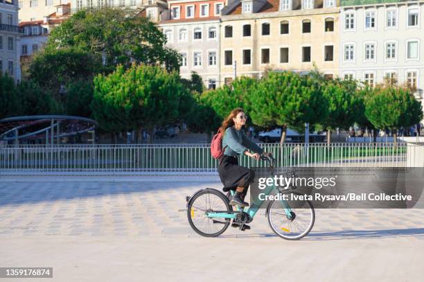 Woman riding an e-bike