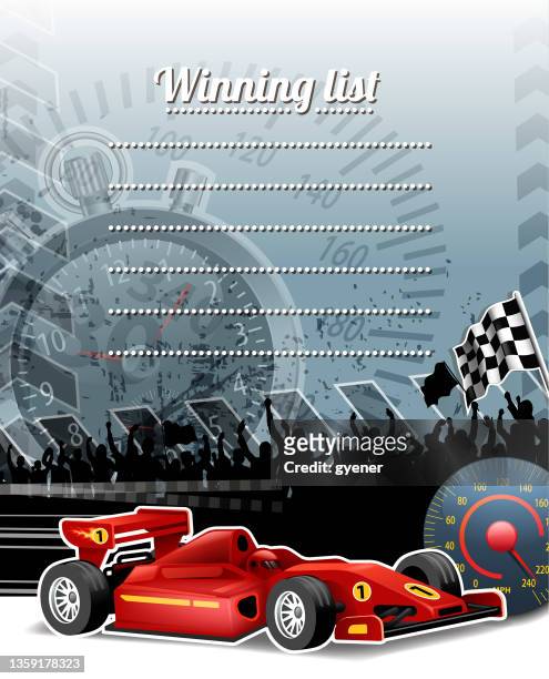 winning fun - 2009 chinese grand prix thompson podium stock illustrations