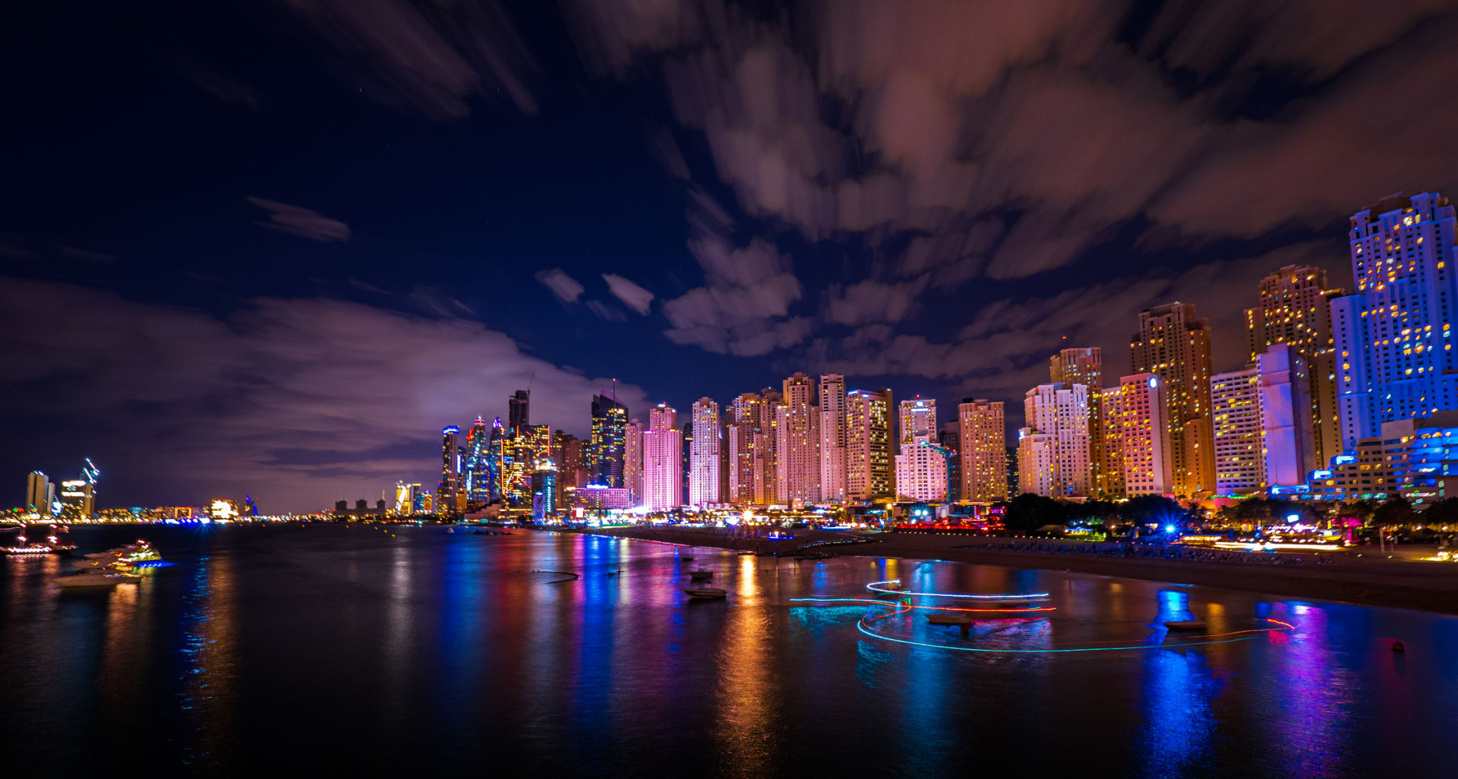 dubai marina night