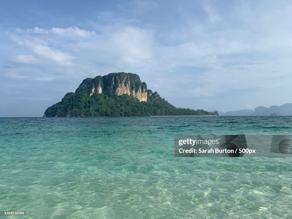 Mountaintop in Krabi Thailand,Scenic view of sea against sky,Na Yang Klak,Thailand
