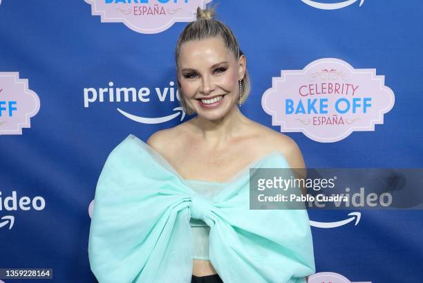 Soraya Arnelas attends the 'Celebrity Bake Off España' premiere at Capitol cinema on December 15, 2021 in Madrid, Spain.