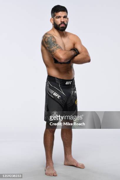Raphael Assuncao poses for a portrait during a UFC photo session on December 15, 2021 in Las Vegas, Nevada.