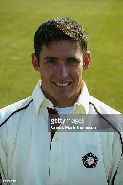 Portrait of Mike Hussey of Northamptonshire CCC taken during the Northamptonshire County Cricket Club photocall held at the County Ground,...