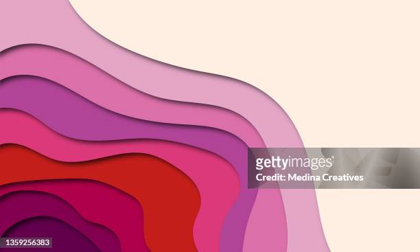 colorful papercut background concept design - magenta stock illustrations
