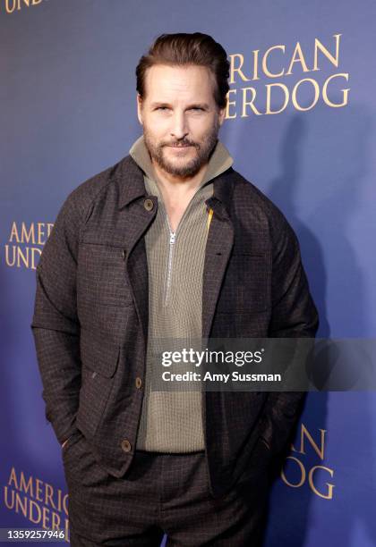 Peter Facinelli attends the Los Angeles premiere of Lionsgate's "American Underdog" at TCL Chinese Theatre on December 15, 2021 in Hollywood,...