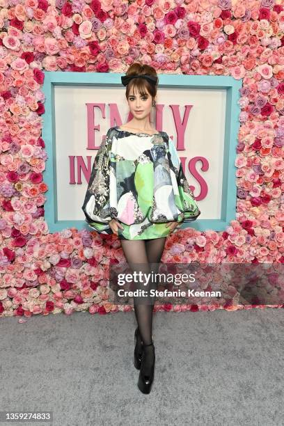 Lily Collins attends Netflix's Emily In Paris Season 2 special screening at The West Hollywood EDITION on December 15, 2021 in West Hollywood,...