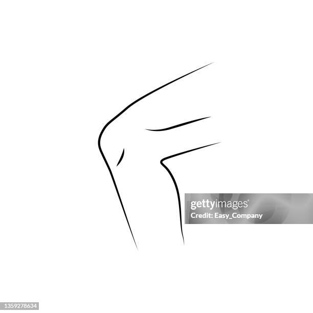 black and white vector illustration of children's activity coloring book pages with pictures of orange kneel. - anterior cruciate ligament stock illustrations