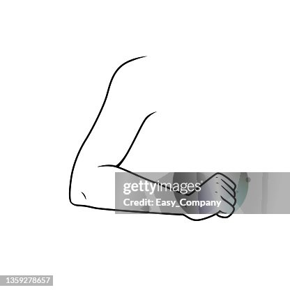 Elbow To Color Black And White Vector Illustration Of Childrens Activity Coloring Book ...