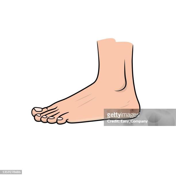 color vector illustration of children's activity coloring book pages with pictures of orange foot. - feet stock illustrations