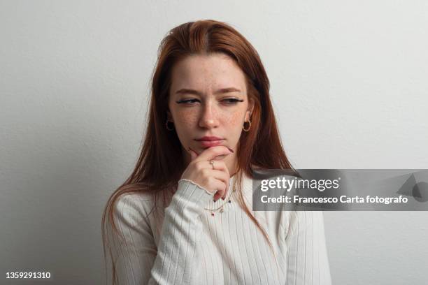 suspicion - one young woman only stock pictures, royalty-free photos & images