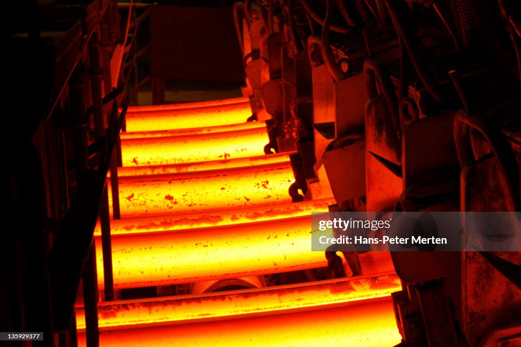 Continuous casting plant at steel mill