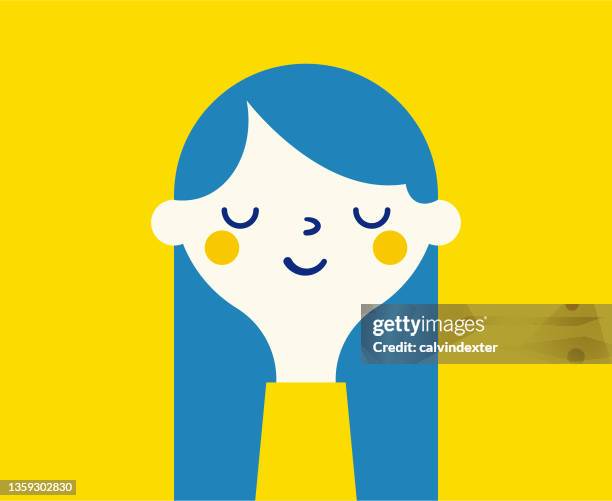 retro cute portrait young adult - young successful adult stock illustrations