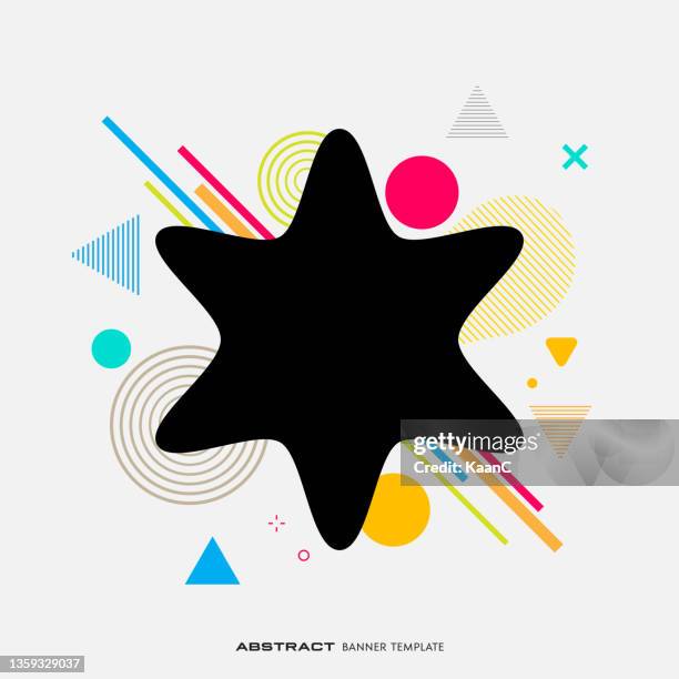 abstract modern graphic element. dynamic colorful form and line. flowing geometric shapes gradient abstract banner. template for a logo, flyer or presentation design. vector. - document header stock illustrations
