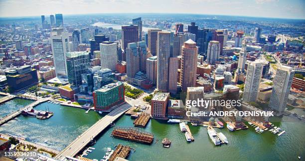 boston business downtown. - boston massachusetts imagens e fotografias de stock