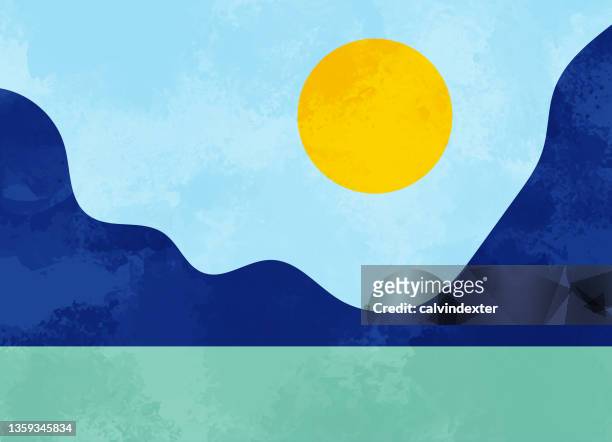 landscape beauty in nature - beach spain stock illustrations