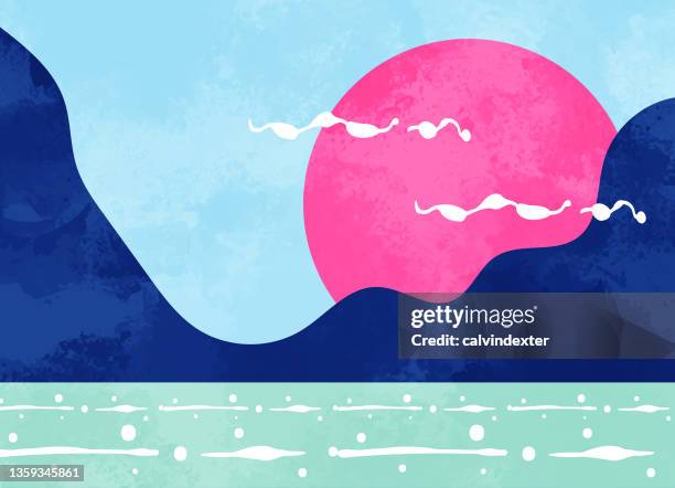 landscape beauty in nature - seascape stock illustrations