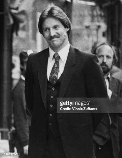 American actor Bruce Boxleitner wearing a three-piece suit and tie, circa 1993.