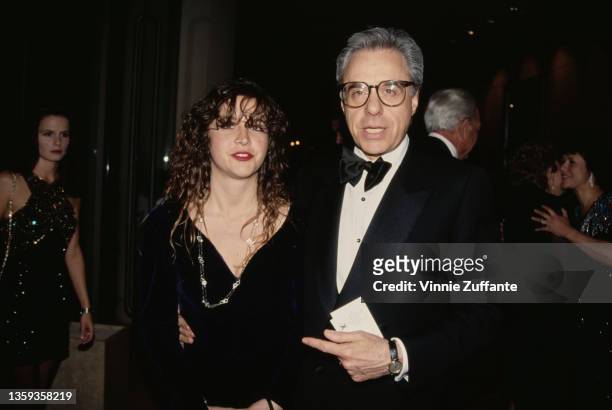 American actress and screenwriter Antonia Bogdanovich and her father, American film director and screenwriter Peter Bogdanovich attend the 45th...