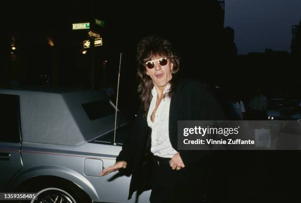 American guitarist Richie Sambora arriving for the wedding of his Bon Joni bandmate Jon Bon Jovi and Dorothea Hurley at the Graceland Wedding Chapel...