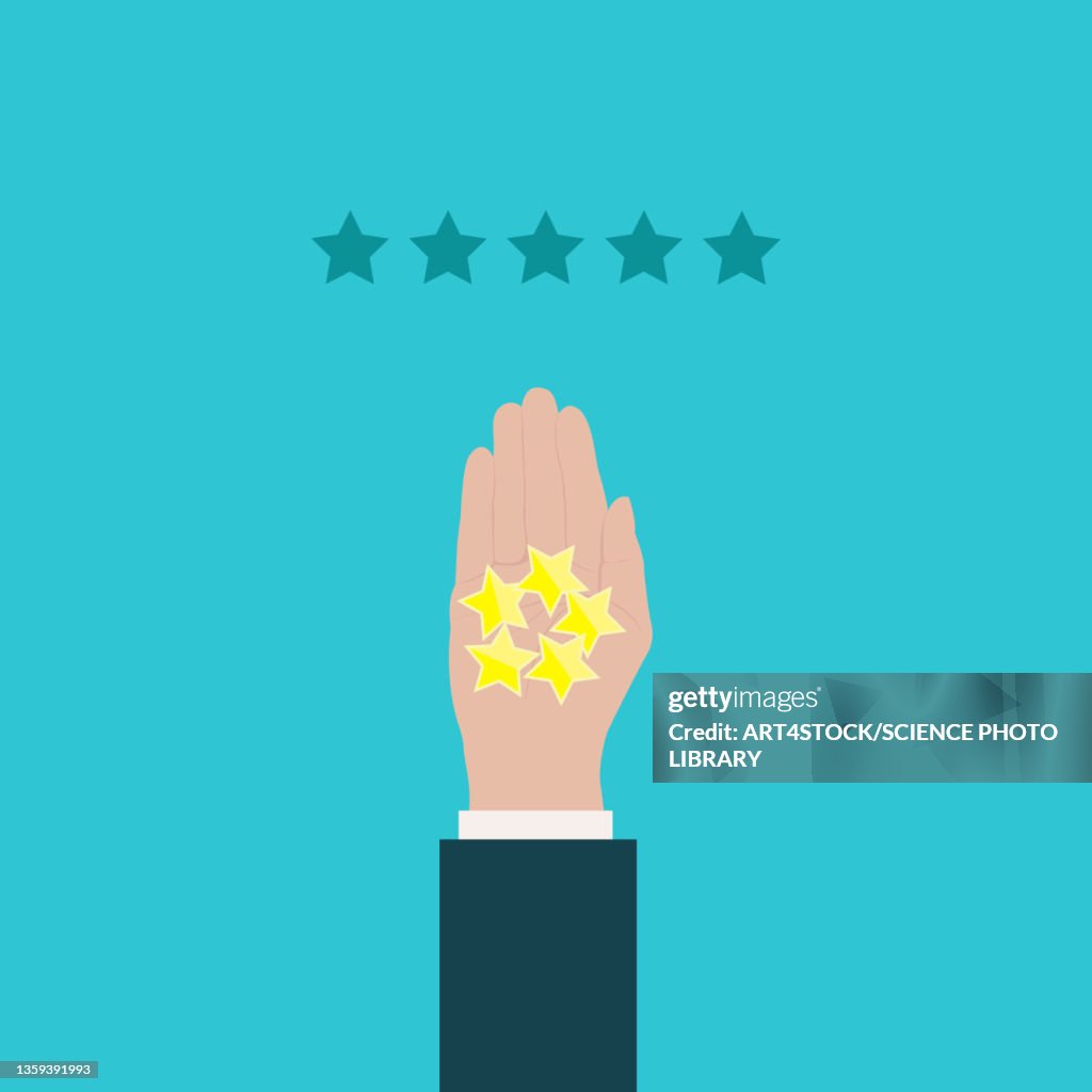 Positive customer review, conceptual illustration