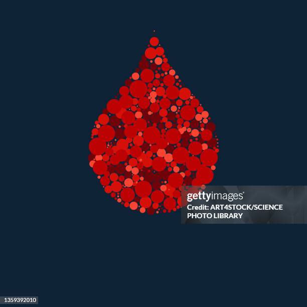 hemophilia, conceptual illustration - eisenmangel stock-grafiken, -clipart, -cartoons und -symbole