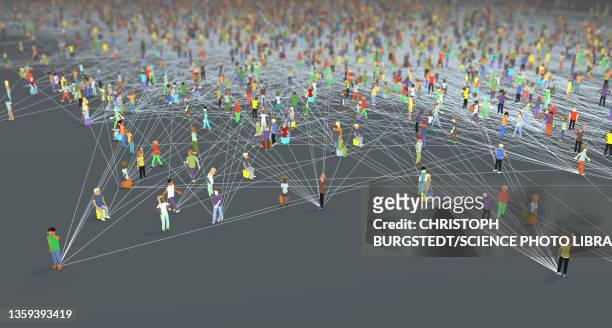 social connections, illustration - business stock illustrations