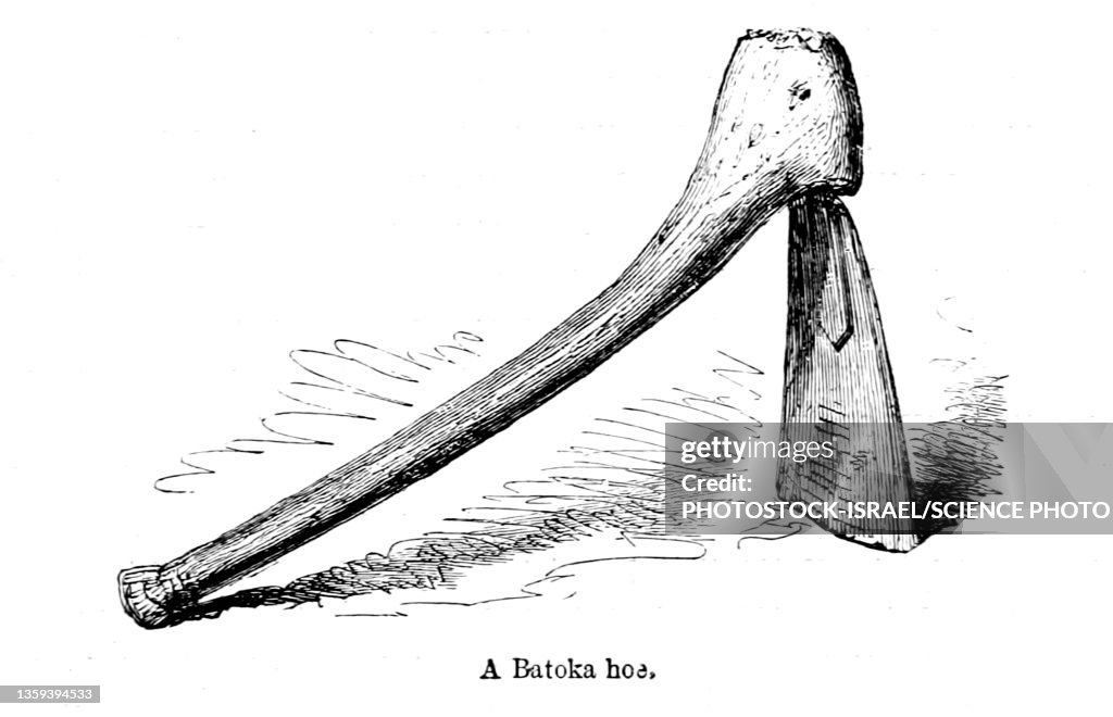 Batoka hoe, 19th century illustration