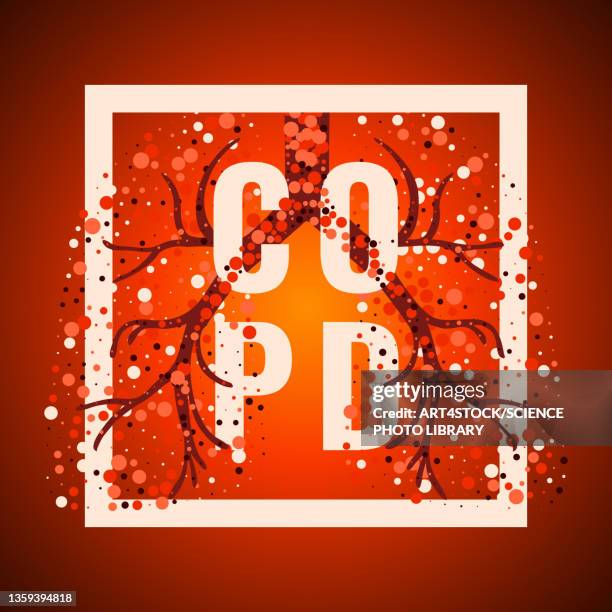 copd awareness, conceptual illustration - chronic obstructive pulmonary disease stock illustrations