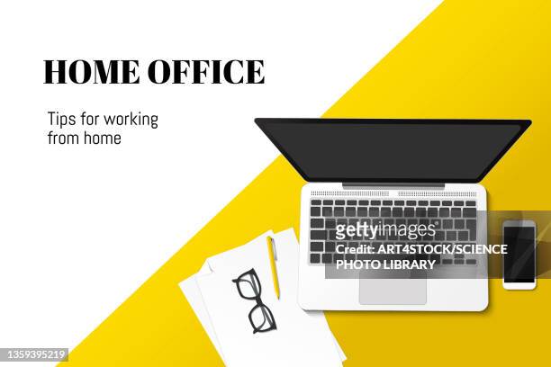 home office, conceptual illustration - スマートフォン　イラスト点のイラスト素材／クリップアート素材／マンガ素材／アイコン素材