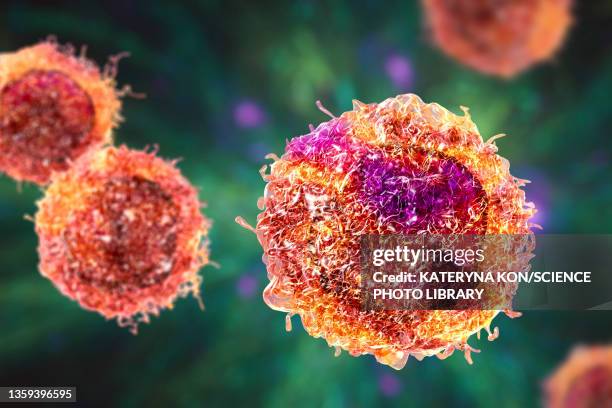 cancer cells, illustration - cancer research stock illustrations