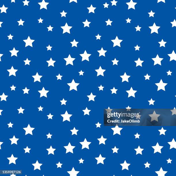 ilustrações, clipart, desenhos animados e ícones de estrelas padrão azul - padrão em estrela