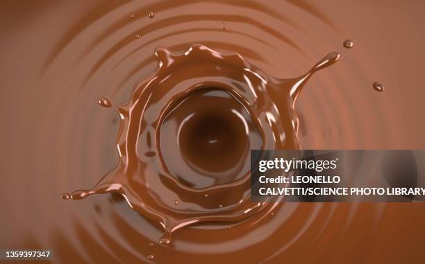 liquid chocolate crown splash, illustration - liquid chocolate stock illustrations