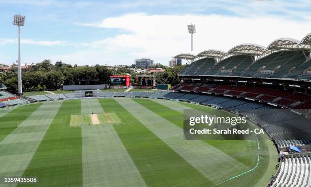 General View during day two of the Second Test match in the Ashes series between Australia and England at Adelaide Oval on December 17, 2021 in...