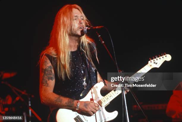 Gregg Allman performs during the South Bay Blues Awards at San Jose Civic Auditorium on November 7, 1993 in San Jose, California.