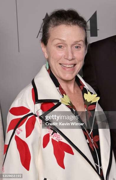 Frances McDormand attends the Los Angeles premiere of A24's "The Tragedy Of Macbeth" at DGA Theater Complex on December 16, 2021 in Los Angeles,...