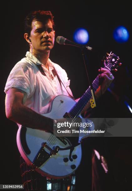 Chris Isaak performs during the S.F.N.Y.E. At the Embarcadero on December 31, 1996 in San Francisco, California.