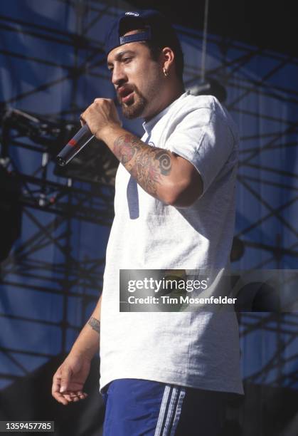 Real of Cypress Hill performs during Lollapalooza at Cal Expo Amphitheatre on August 17, 1995 in Sacramento, California.