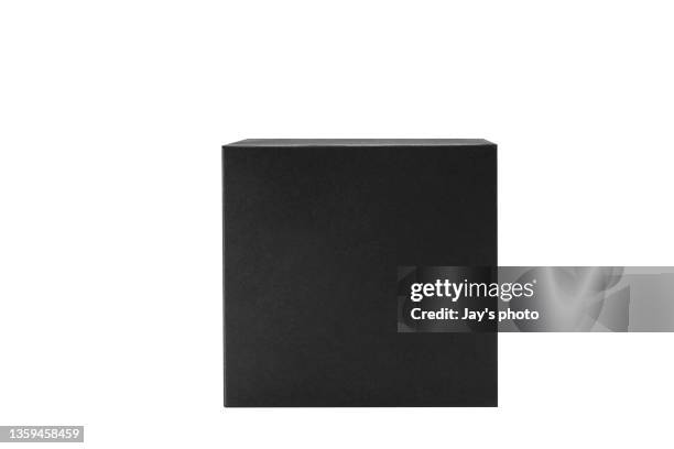 carton mockup cube on white background. studio shot. - packing cubes stock pictures, royalty-free photos & images
