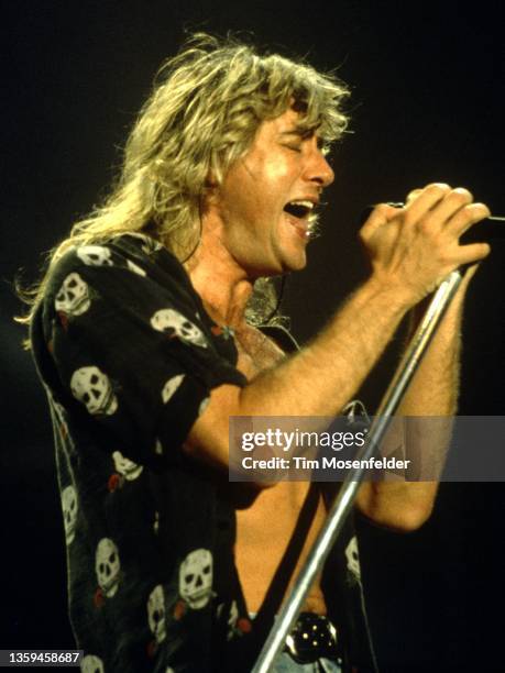 Joe Elliott of Def Leppard performs at Shoreline Amphitheatre on July 7, 1993 in Mountain View, California.