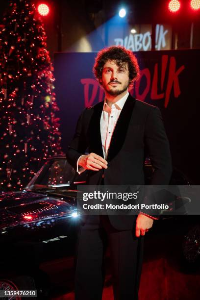 The television personality and digital creator Giovanni Masiero on the red carpet for the Diabolik movie Premiere. Milan , December 15th, 2021