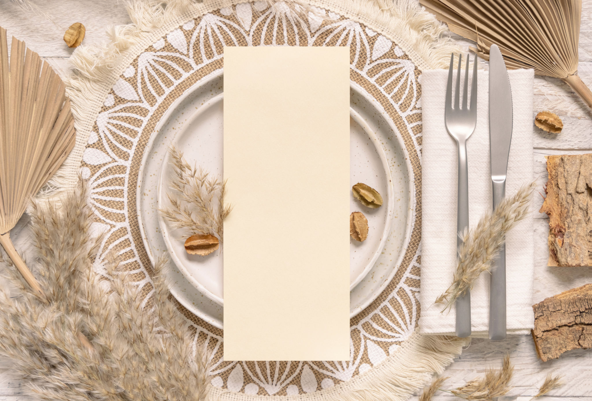 boho event menu