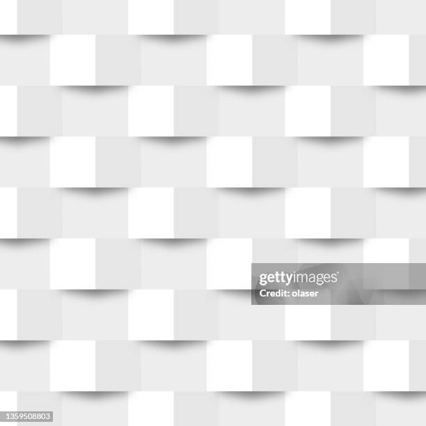 3d pattern of half cube casting shadow - origami stock illustrations