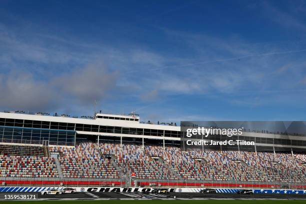 General view during the NASCAR Next Gen Test at Charlotte Motor Speedway on December 17, 2021 in Concord, North Carolina.