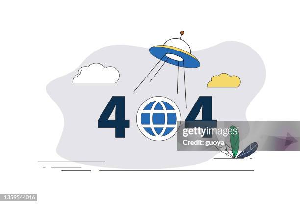 stockillustraties, clipart, cartoons en iconen met 404 error, program error, web page cannot be opened. - 404 error