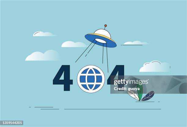 stockillustraties, clipart, cartoons en iconen met 404 error, program error, web page cannot be opened. - 404 error