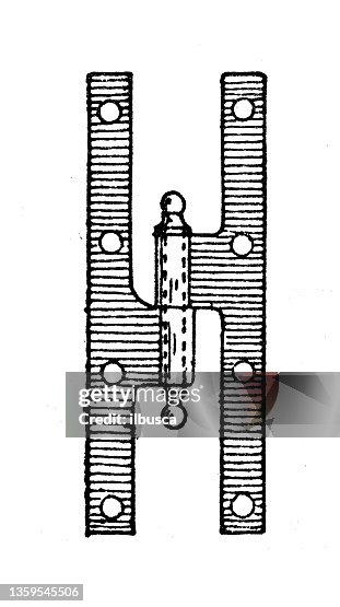 Antique illustration: split hinge Antique illustration: split hinge