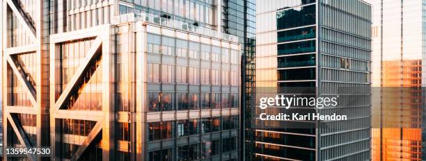 an elevated view of london buildings at sunrise - stock photo - bank foto e immagini stock