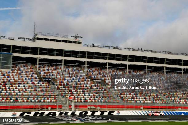 Martin Truex Jr. Drives the Joe Gibbs Racing Toyota during the NASCAR Next Gen Test at Charlotte Motor Speedway on December 17, 2021 in Concord,...