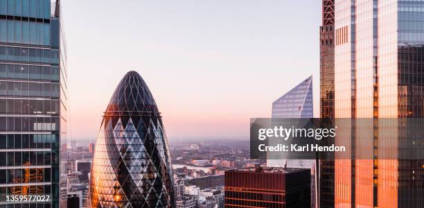 the london skyline - stock photo - london sunrise stock pictures, royalty-free photos & images