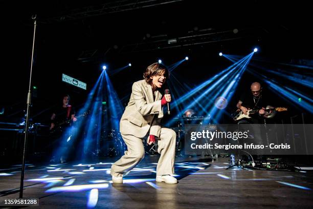 Giordana Angi performs at Magazzini Generali on December 17, 2021 in Milan, Italy.